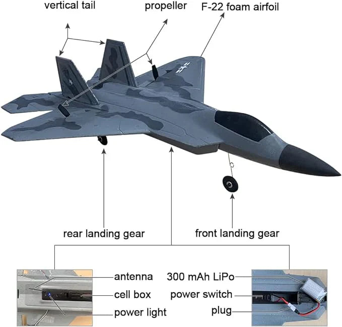 طائرة مع لعبة طائرة يتم التحكم فيها عن بعد | Airplane with remote Controlled Flying Toy