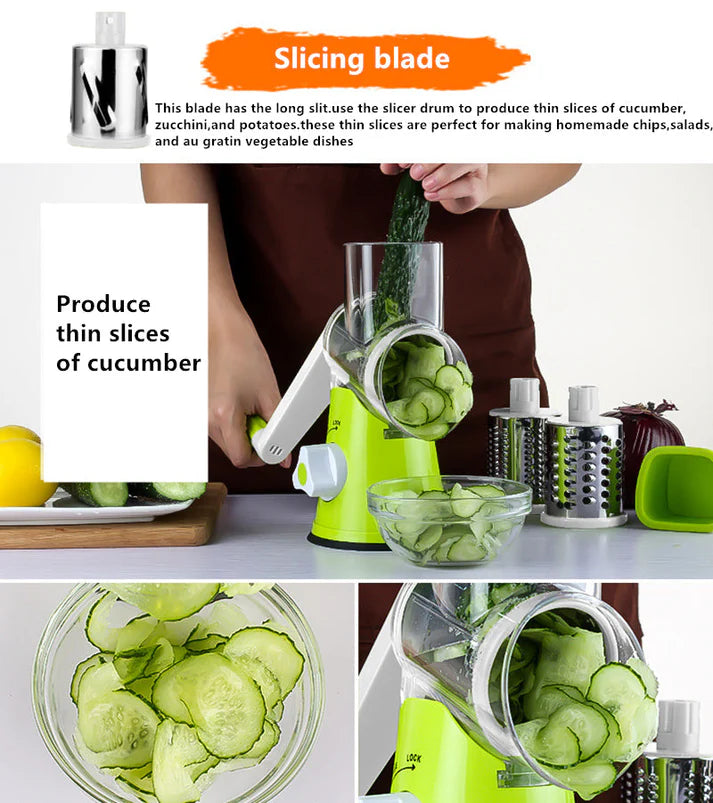 قطاعة خضروات 3 في 1 متعددة الوظائف | Multifunctional 3 in 1 Vegetable Cutter