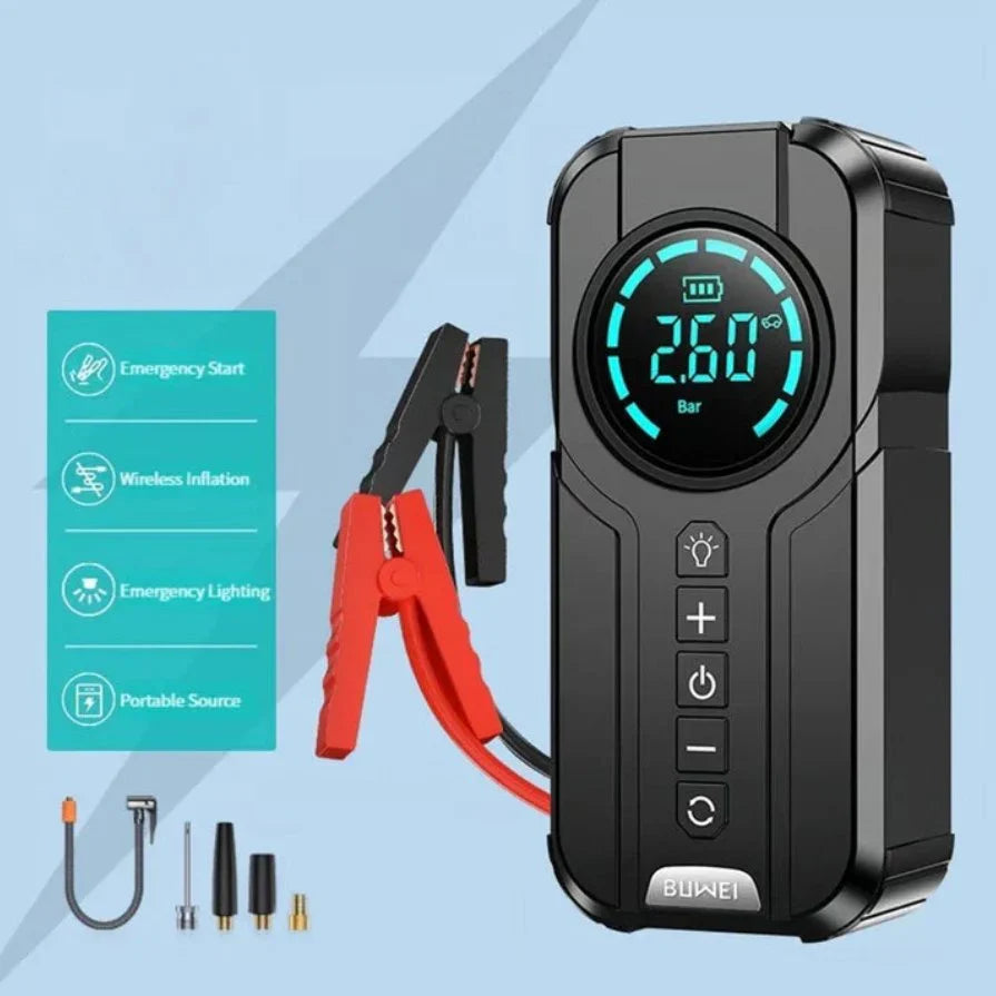 جهاز بدء التشغيل مع مضخة هواء | Jump Starter With Air Pump